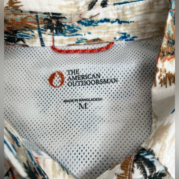 The American Outdoorsman Mens  Shirt  Cool Technology Palm Tree Print Size M - Picture 8 of 10